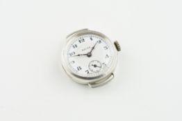 ROLCO ROLEX 925 STERLING SILVER WRISTWATCH, circular white dial with arabic numeral hour markers and