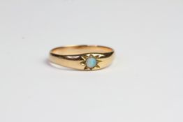 15ct rose gold ring with opal