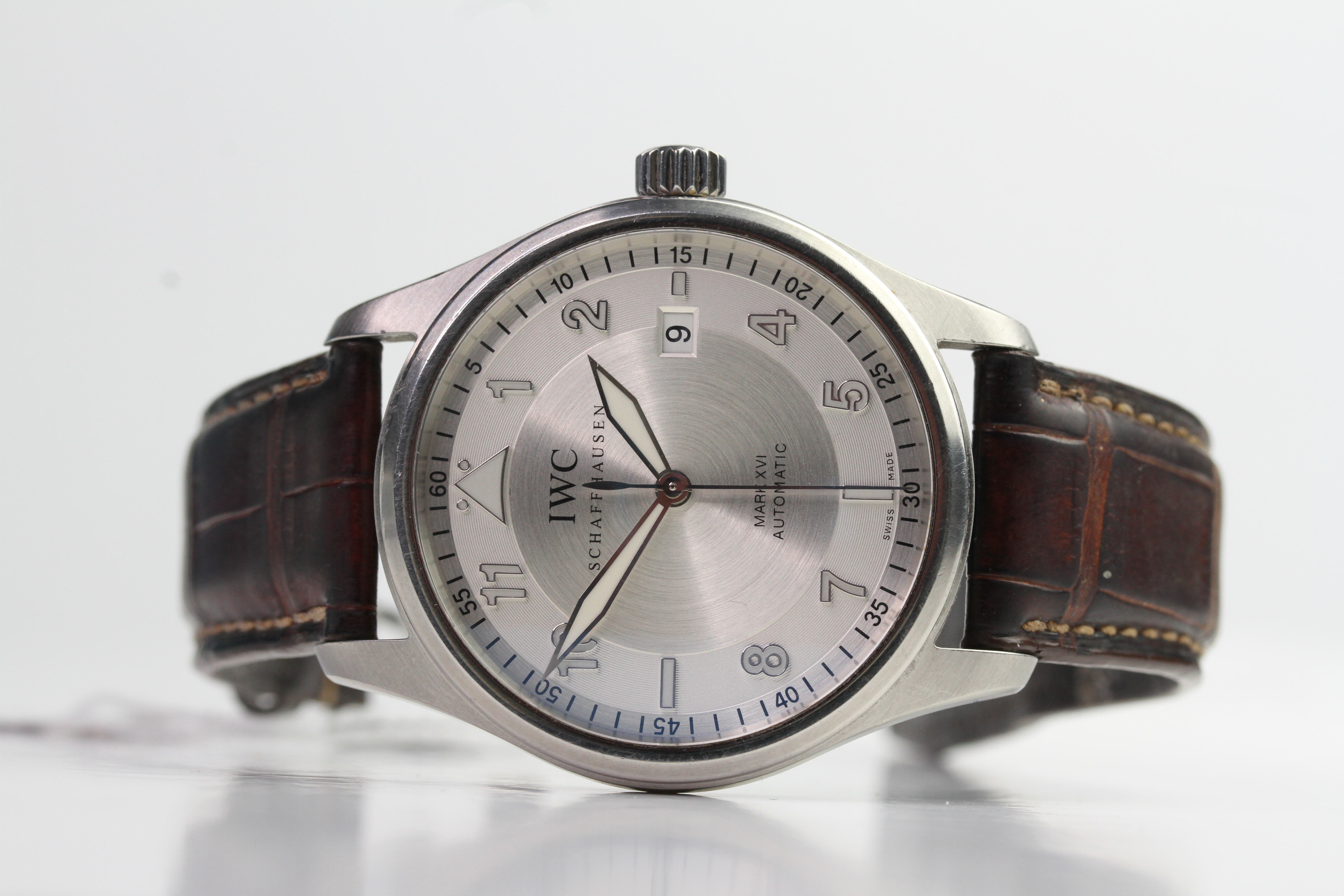 IWC SCHAFFHAUSEN MARK XVI AUTOMATIC REFERENCE IW325502 WITH WATCHFINDER PAPERWORK, silver dial