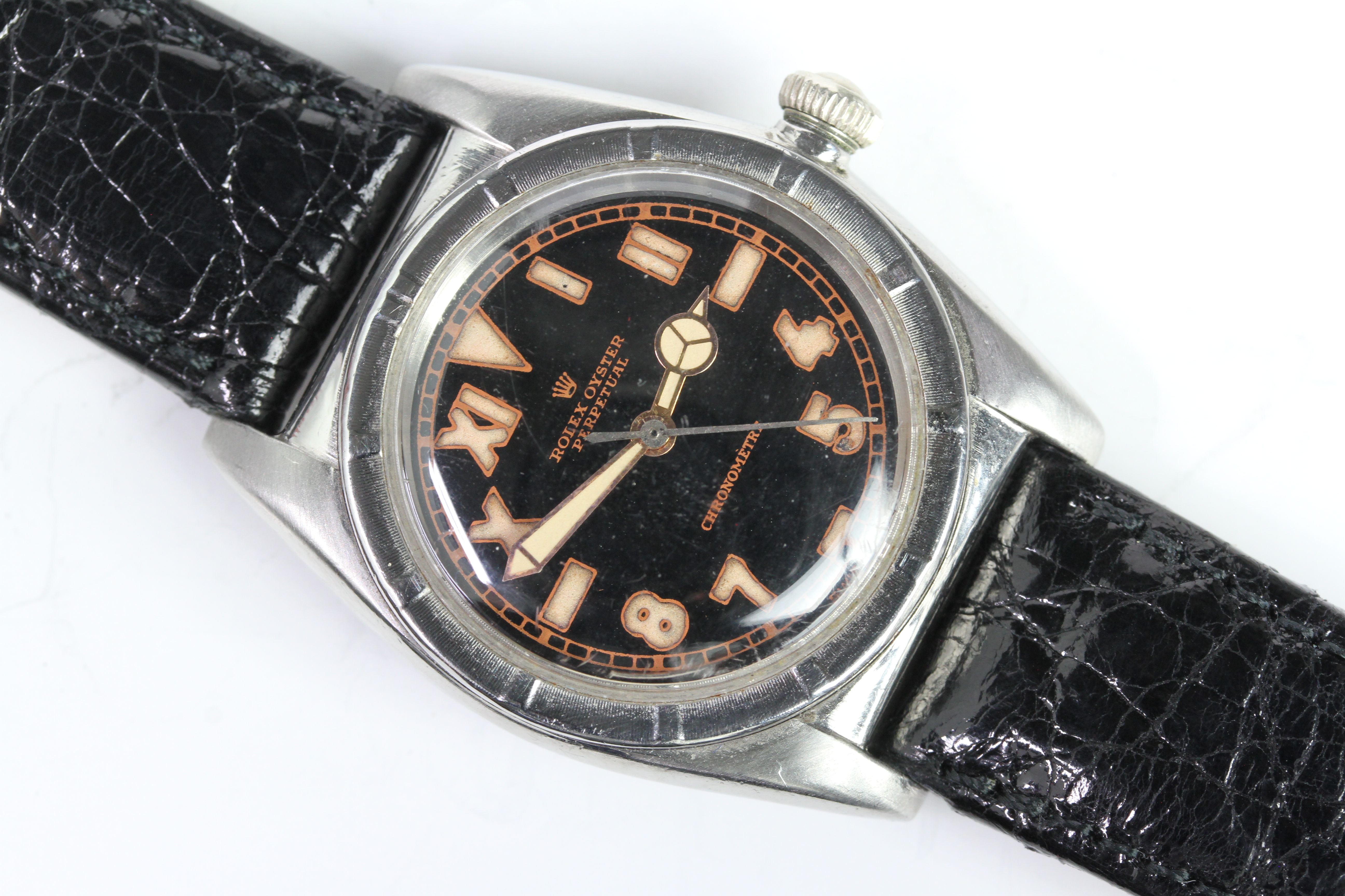 ROLEX OYSTER PERPETUAL 'BUBBLE BACK' REFERENCE 3372 CIRCA 1940s