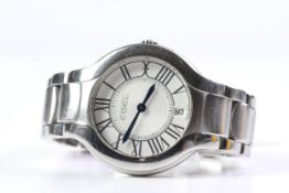 Stainless Steel Ebel Beluga with screw down case back, case size 36mm. Quartz movement with white