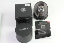 UNWORN TITANIUM CITIZEN ECO-DRIVE DIVERS WATCH BOX AND PAPERS