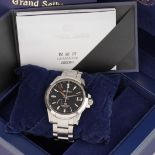 GRAND SEIKO SPRING DRIVE GMT FULL SET WRISTWATCH W/ BOX & GUARANTEE PAPERS REF. SBGE013, circular