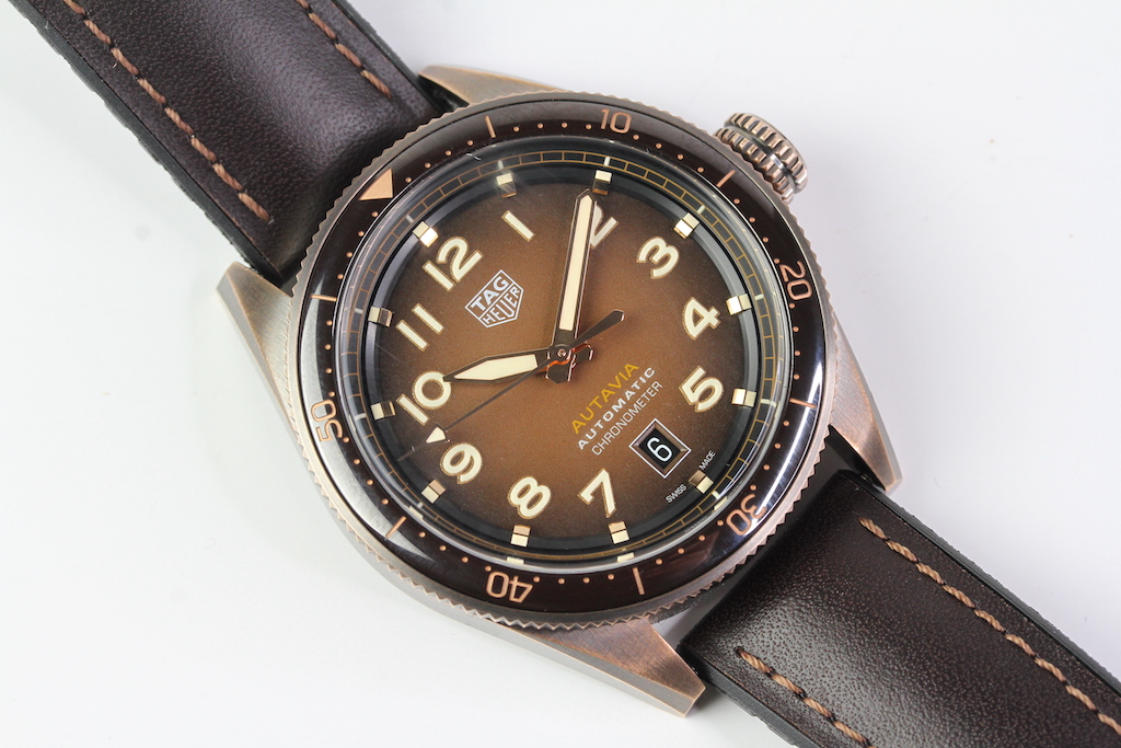 TAG HEUER AUTAVIA BOX AND PAPERS 2022, circular smoke brown dial with applied arabic numeral hour - Image 6 of 6