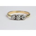 3 stone diamond 18ct ring