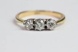 3 stone diamond 18ct ring