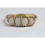 18ct Gold and 4 stone opal ring