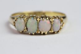 18ct Gold and 4 stone opal ring
