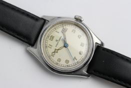 VINTAGE ROLEX OYSTER REFERENCE 4444 CIRCA 1958/59, patina cream dial, Arabic numerals, fancy