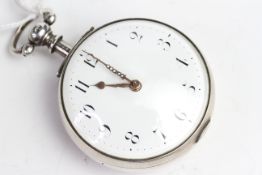 GEORGE VI SILVER VERGE POCKET WATCH BY J. BISHOP, SKELBORNE CIRCA 1821,