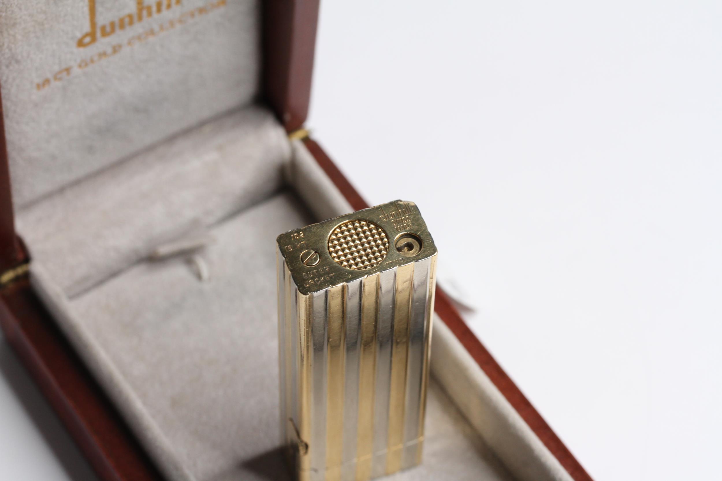 Solid 18ct Dunhill two tone Rollagas, white and yellow gold, singed and import mark to base, - Image 4 of 4