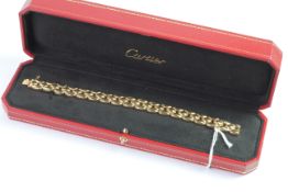 Cartier Gold Bracelet, integrated link clasp signed Carter and engraved 1992 / C5**, approximately