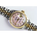 ROLEX DATEJUST STEEL AND GOLD MOTHER OF PEARL DIAL 6917