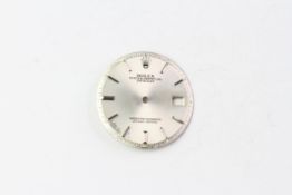 ROLEX DATEJUST DIAL, pie pan, silver dial, date aperture