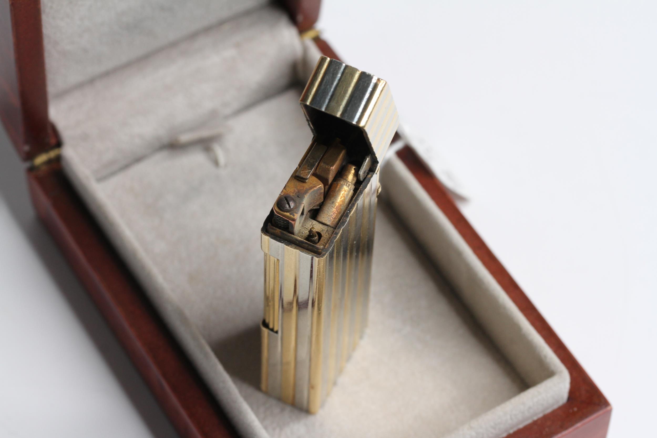 Solid 18ct Dunhill two tone Rollagas, white and yellow gold, singed and import mark to base, - Image 3 of 4