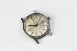 VINTAGE HAMILTON ESTORIL AUTOMATIC, circular silver dial with baton hour markers, date function at 3