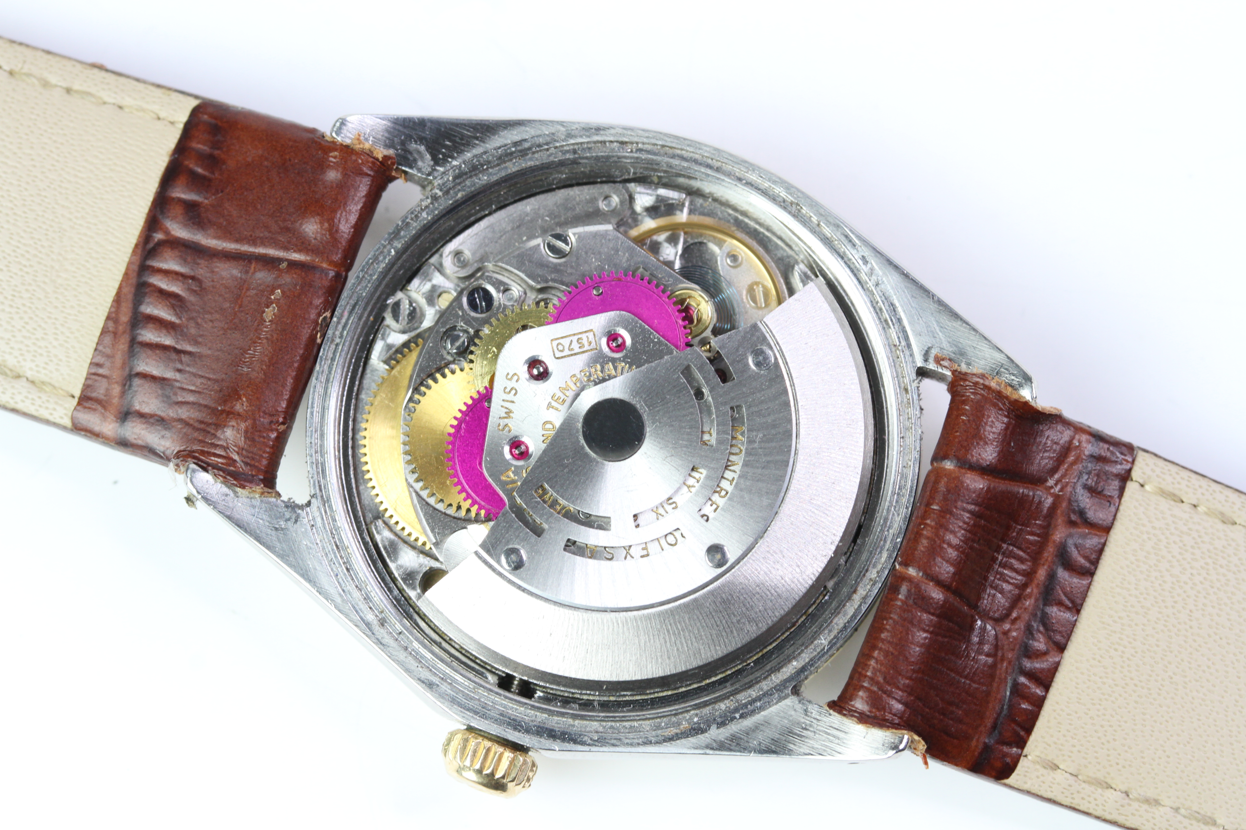 VINTAGE ROLEX OYSTER PERPETUAL 'ZEPHYR' DIAL REFERENCE 1038 CIRCA 1972, champagne quartered 'Zephyr' - Image 4 of 6