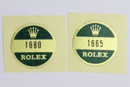 ROLEX 1665 AND 1680 CASE BACK STICKERS