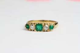 18 CT Emerald and Diamond Ring 0.72ct Diamond 0.78ct Emerald
