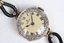 VINTAGE LADIES ROLEX DIAMOND COCKTAIL WATCH CIRCA 1921