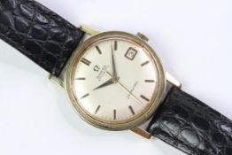 VINTAGE OMEGA SEAMASTER AUTOMATIC CIRCA 1968, circular silver dial with baton hour markers, date