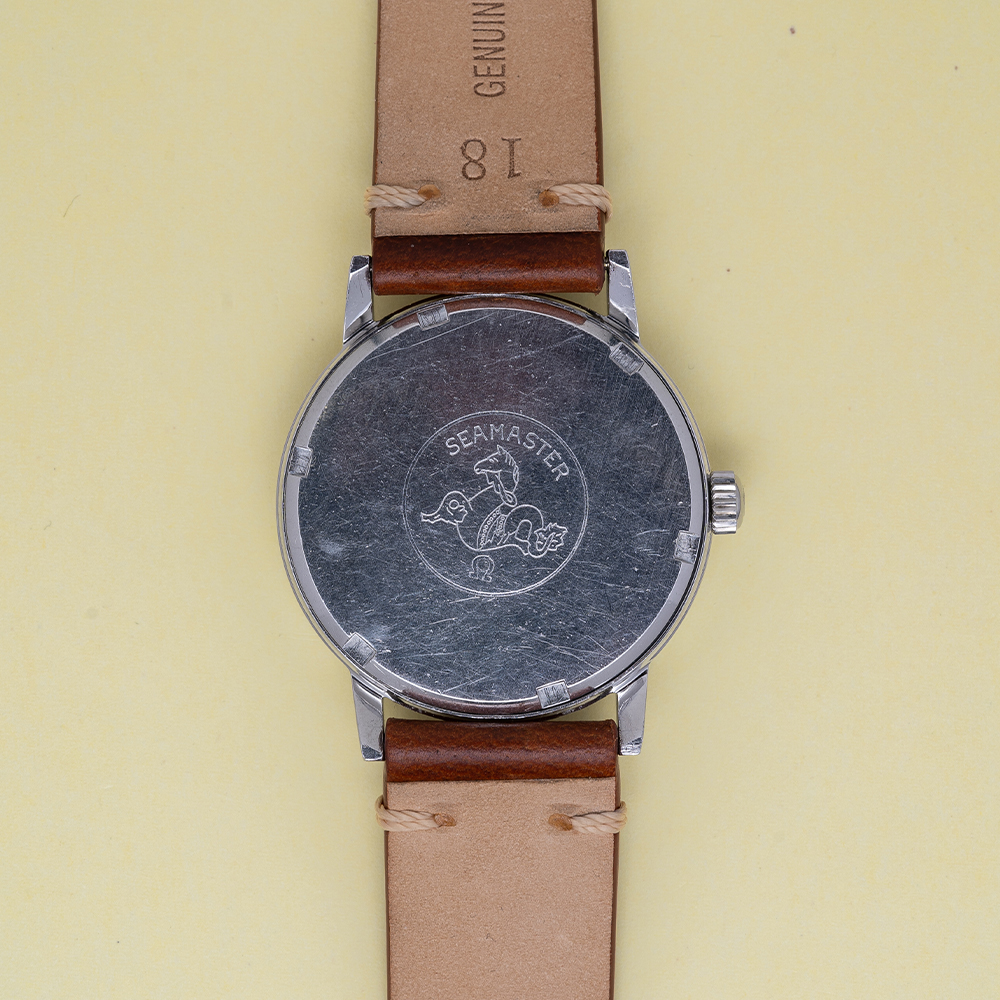 GENTLEMAN'S RARE OMEGA SEAMASTER LINEN DIAL, 135.011, CIRCA. 1966, 34MM CASE, circular rare linen - Image 3 of 6