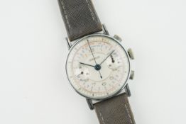 IMPERIOS VINTAGE CHRONOGRAPH, circular two tone twin register dial with hour markers and hands, 36mm