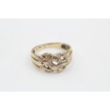 9ct gold diamond openwork dress ring (2.1g)