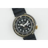 SEIKO TUNA PROFESSIONAL DIVERS WRISTWATCH REF. 7549 7009, circular black dial with large lume plot