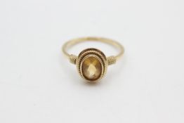 9ct gold citrine ring (3.3g)