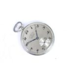 UNUSUAL ART DECO PLATINUM CHRONOMETRE DE PRECISION INVICTA ART DECO POCKET WATCH,