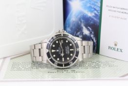 RARE ROLEX SEA DWELLER RAIL DIAL REFERENCE 1665 CIRCA 1979 WITH SERVICE PAPERS,  black dial with
