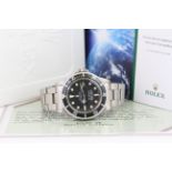 RARE ROLEX SEA DWELLER RAIL DIAL REFERENCE 1665 CIRCA 1979 WITH SERVICE PAPERS,  black dial with