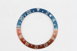 ROLEX GMT MASTER PEPSI FAT FONT BEZEL INSERT CIRCA 1960s