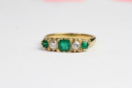 18 CT Emerald and Diamond Ring 0.72ct Diamond 0.78ct Emerald