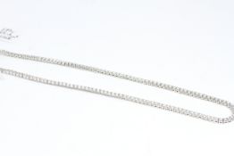 18CT WHITE GOLD NECKLACE WITH BRILLIANT CUT DIAMONDS