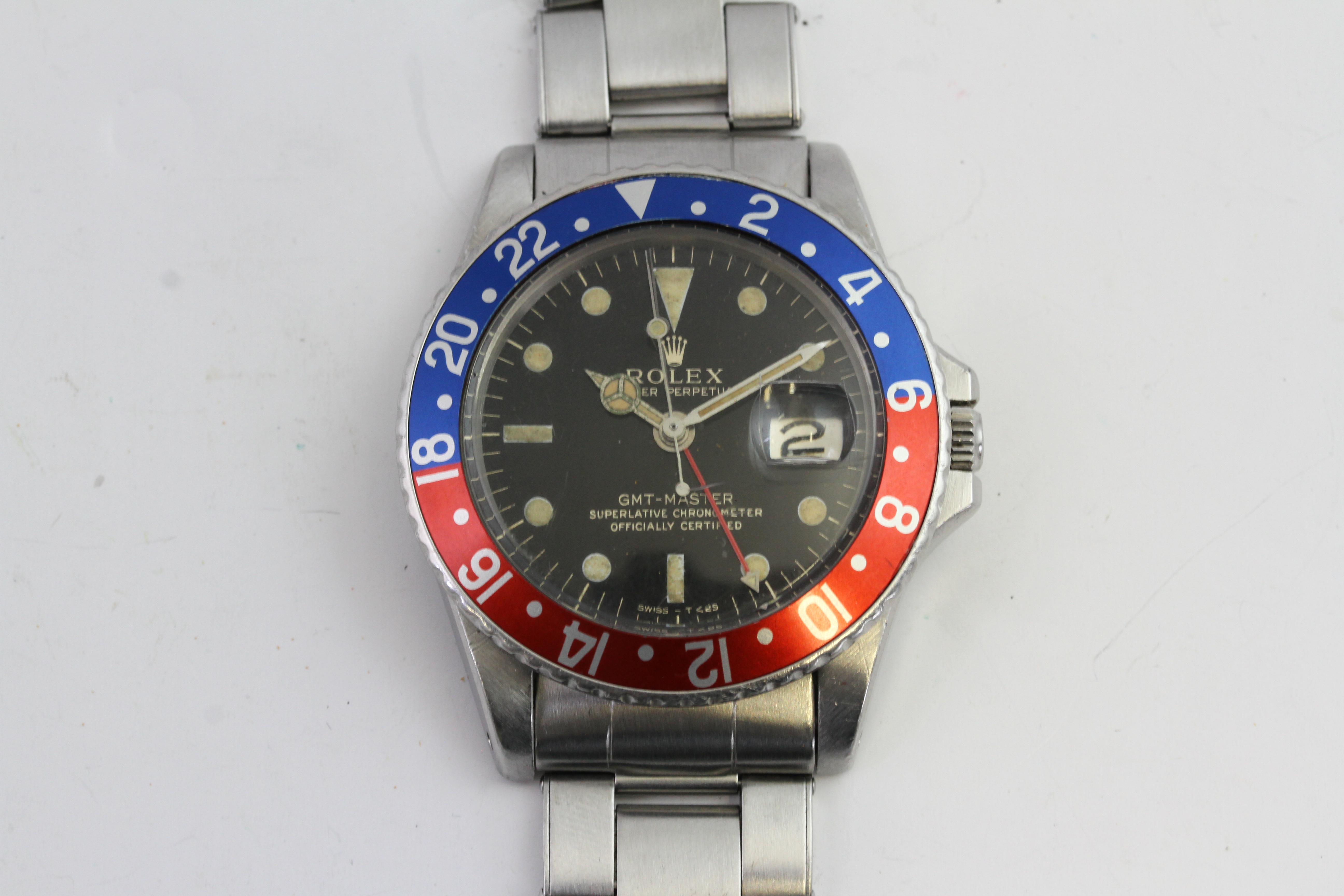 VINTAGE ROLEX 1675 GMT MASTER GILT DIAL CIRCA 1964 WITH BOX AND PAPERS,  gloss gilt dial with patina - Image 4 of 7