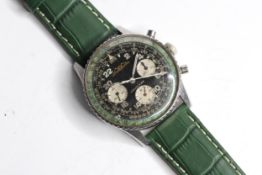 VINTAGE BREITLING NAVITIMER 809, black patina dial, with three subsidiary dials, outer tracks,