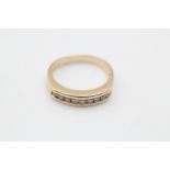 9ct gold diamond channel set ring (3.5g)