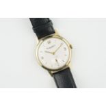 IWC SCHAFFHAUSEN 9CT GOLD DRESS WATCH, circular off white dial with gold hour markers and hands,