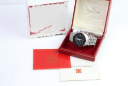 VINTAGE OMEGA SPEEDMASTER MKIV REFERENCE 176.009 WITH BOX AND PAPERS, circular black dial,