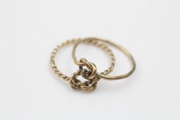 9ct gold knot ring (1.3g)