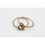9ct gold knot ring (1.3g)