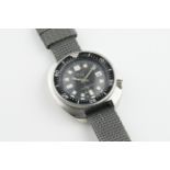 SEIKO AUTOMATIC 'CAPTAIN WILLARD' DIVER WRISTWATCH REF. 6105-8110, circular black dial with block