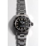 ROLEX SUBMARINER 5513 CIRCA 1966, circular later dial with applied hour markers, later mercedes