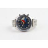 VINTAGE HEUER SKIPPER REFERENCE 73463,  circular blue dial, ‘big eye’ regatta subsidiary dial,