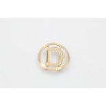 9ct gold antique d initial gold slider (0.6g)