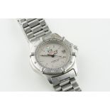 TAG HEUER PROFESSIONAL WRISTWATCH, circular grey dial with hour markers and hands, 36mm stainless