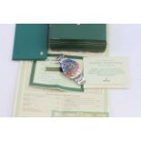 VINTAGE ROLEX 1675 GMT MASTER GILT DIAL CIRCA 1964 WITH BOX AND PAPERS,  gloss gilt dial with patina