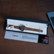 GENTLEMAN'S UNWORN TIMEX NAVI CL AUTOMATIC 41MM BURGUNDY BEZEL, 2020 BOX & PAPERS, 41.5MM CASE,